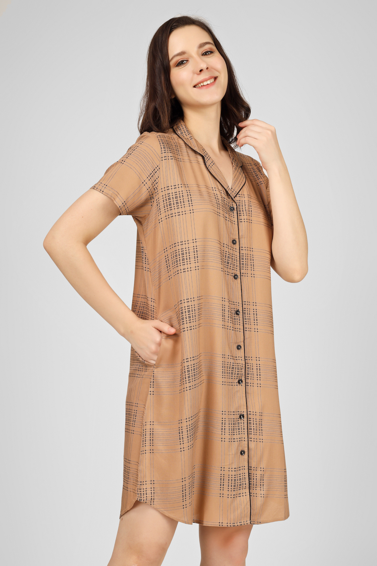 Brown Mocha Dreams Nightdress For Women 5