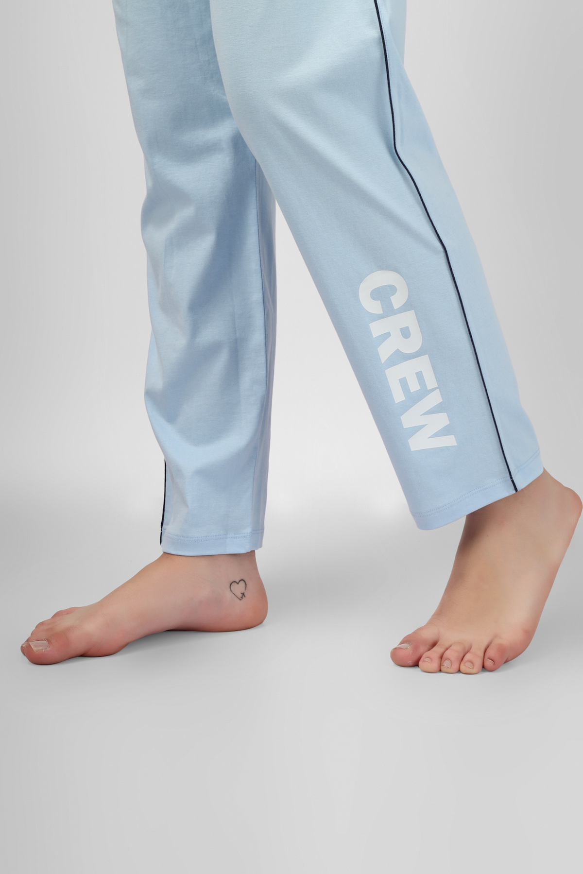 Navy Crew Chic Pyjama Set For Women
