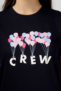 Navy Crew Chic Pyjama Set For Women