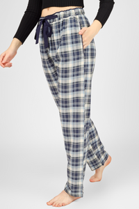 Navy Dusky Delight Flannel Pyjama For Women 5