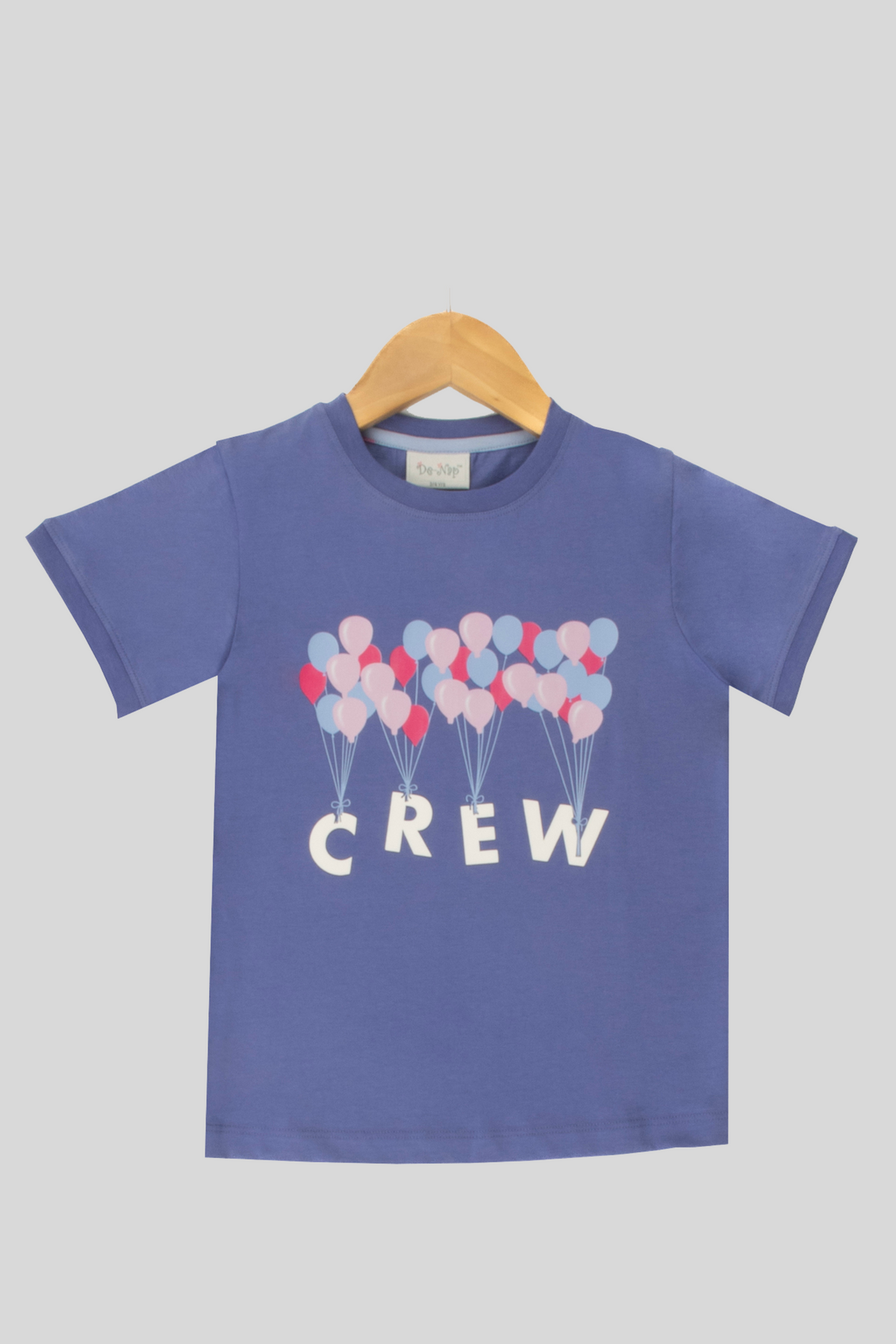 Purple Crew Short Sleeves Pyjama Set For Girls 3