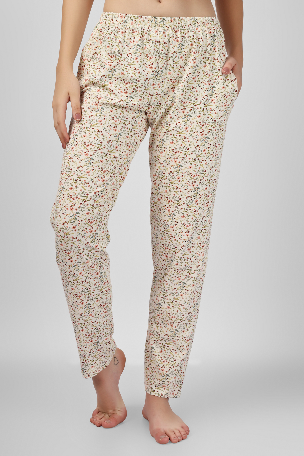 Rust Floral Whispers Pyjama Set For Women
