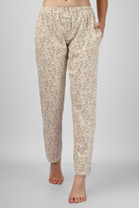 Rust Floral Whispers Pyjama Set For Women