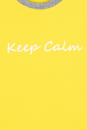 Yellow Keep Calm Shorts Set For Boys 2