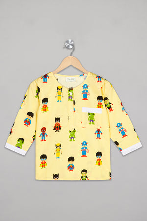 Super Hero's Kurta Pj Set