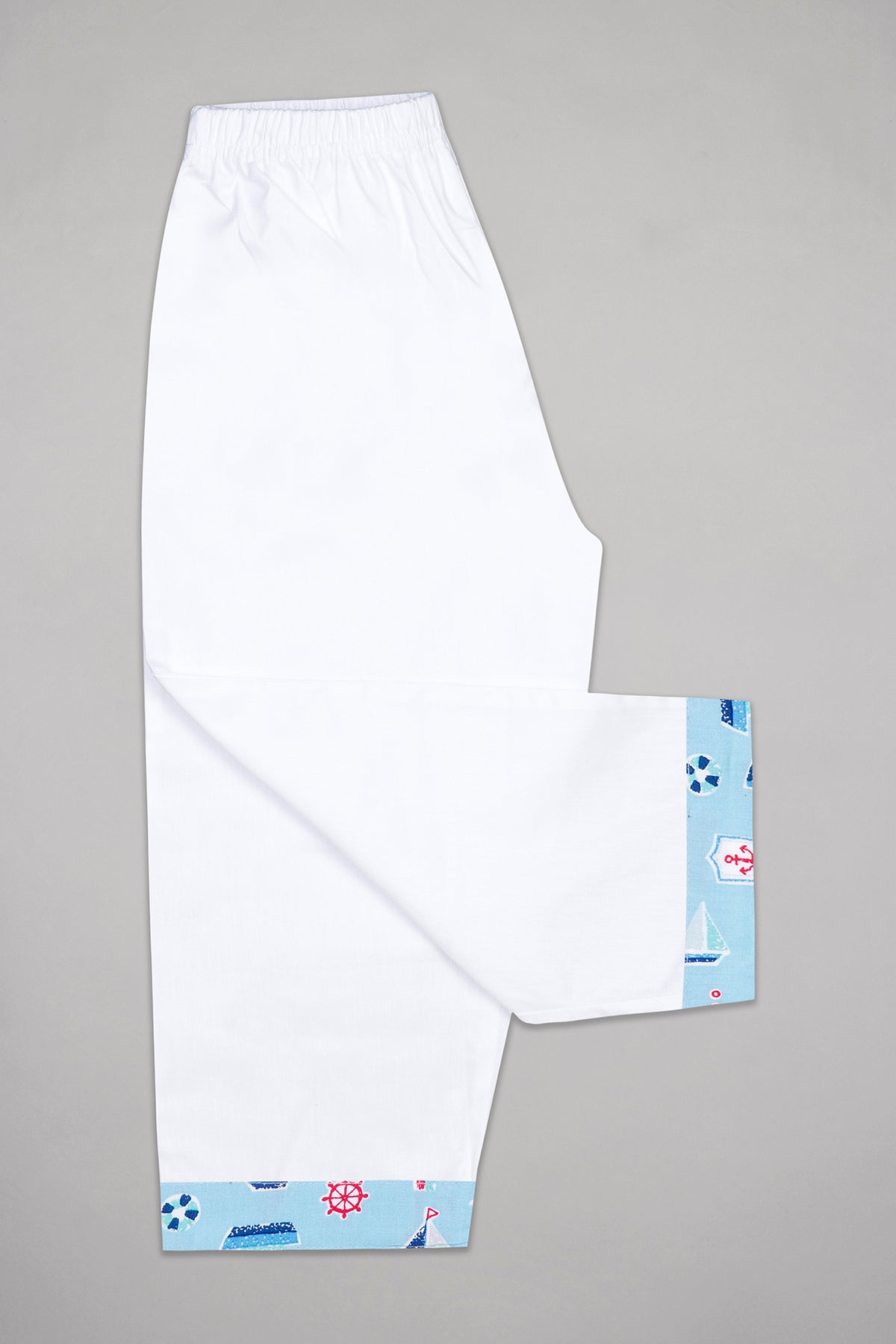 Blue Sailing Boats Kurta Pj Set