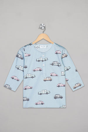 Racing Cars Kurta Pj Set