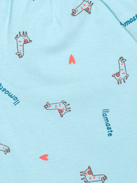 Llamaste Blue Shorts Set