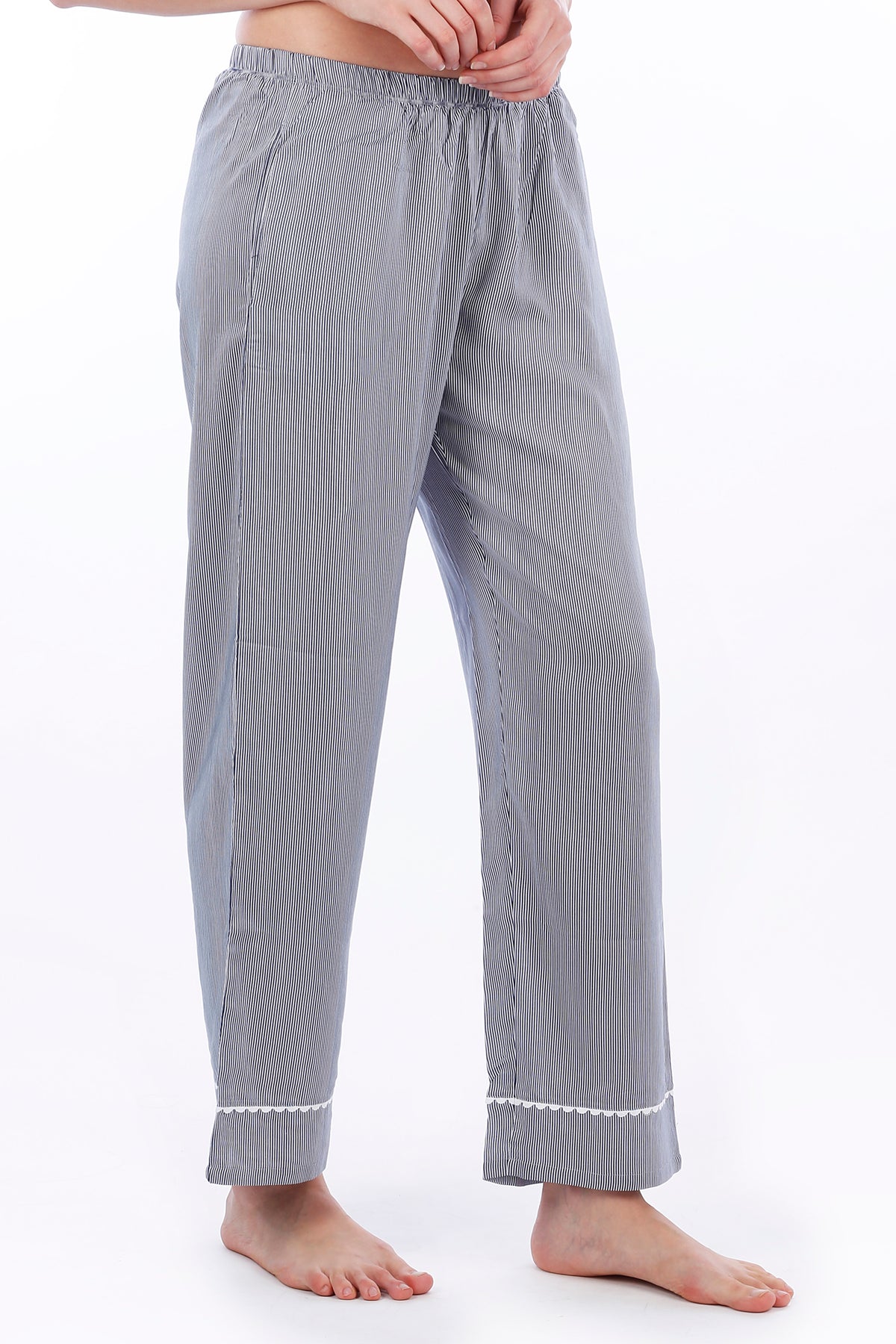 Pin Stripes Navy Bottoms