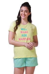 Will Wake for Waffles Shorts Set