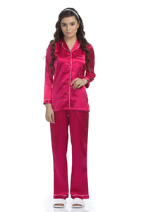 Cherry Satin Pyjama Set