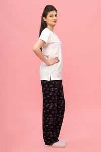 Francais Macaroons Black Pyjama Set