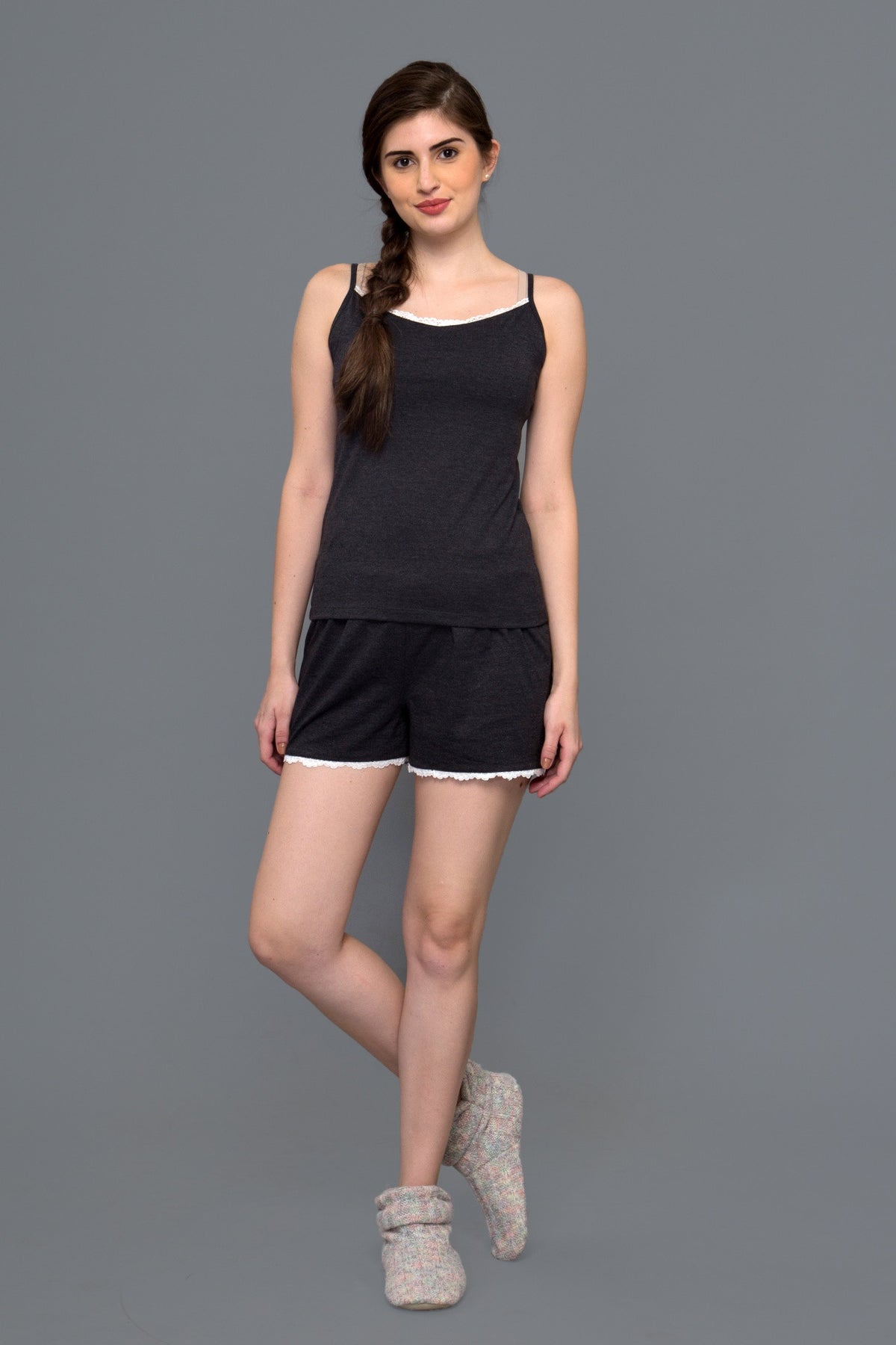 Anthra Spaghetti String Shorts Set