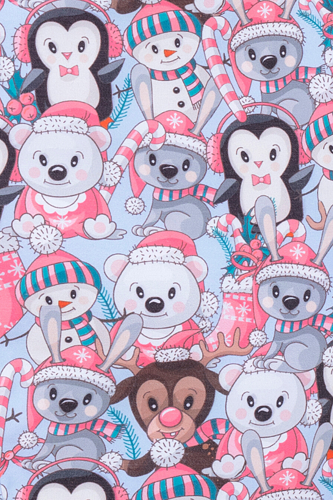 Blue Snowman Kurta Pyjama Set