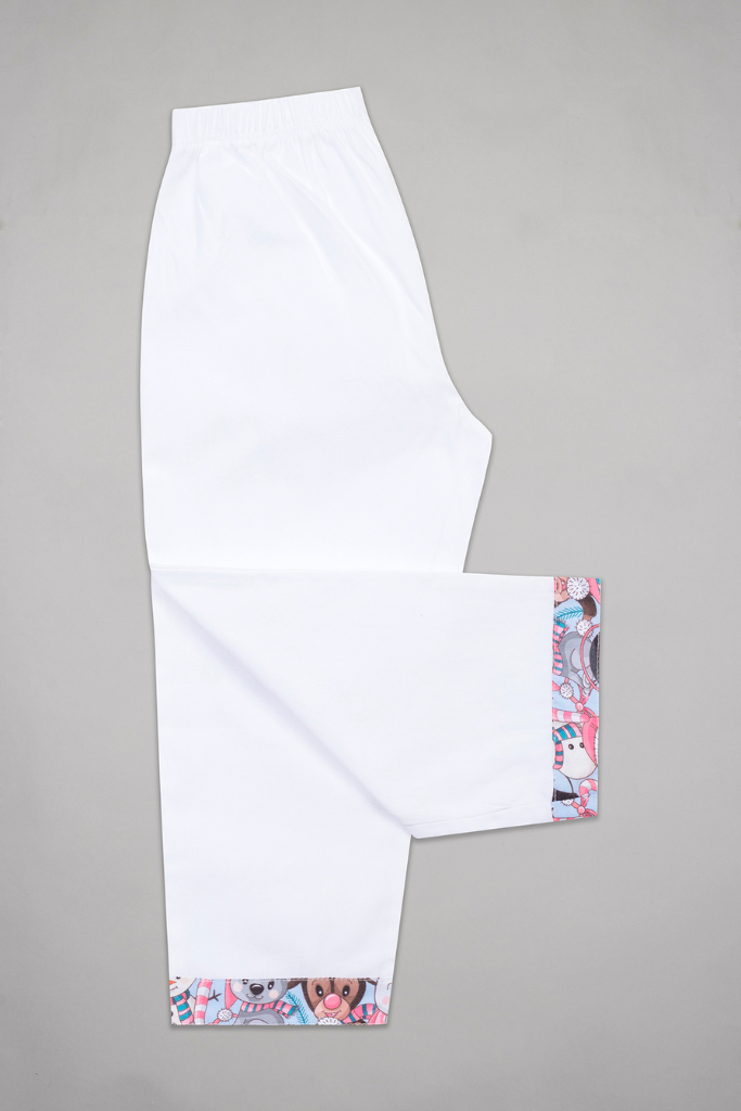Blue Snowman Kurta Pyjama Set