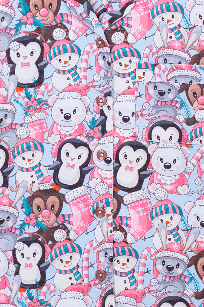 Blue Snowman Pyjama Set