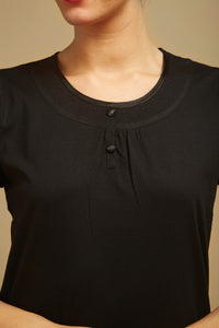 Slimming Black Lounge Top