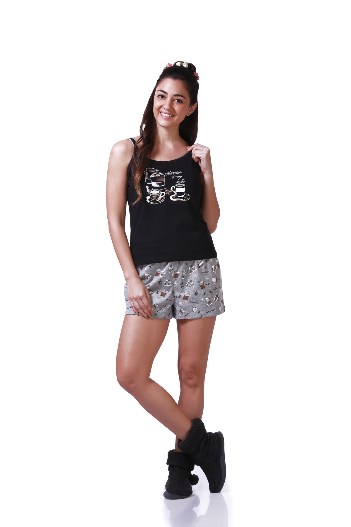 Coffee Addict Shorts Set
