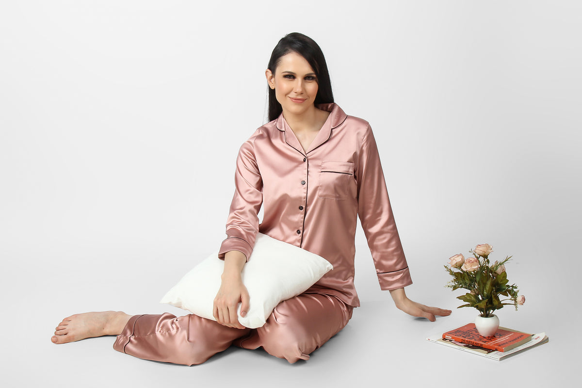 Rosado Satin PJ Set