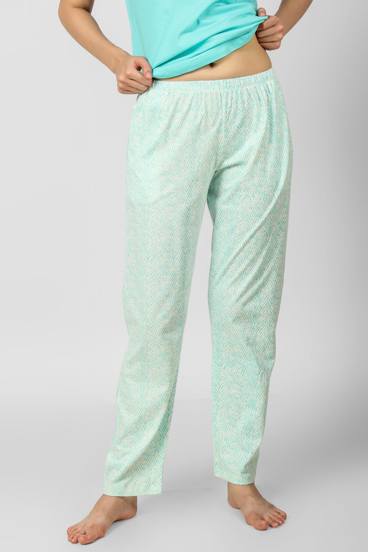 Dainty Lace Aqua Pj set