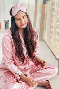 Barely Blush Satin PJ Set