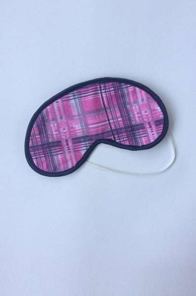 Pink Checks Eye Mask