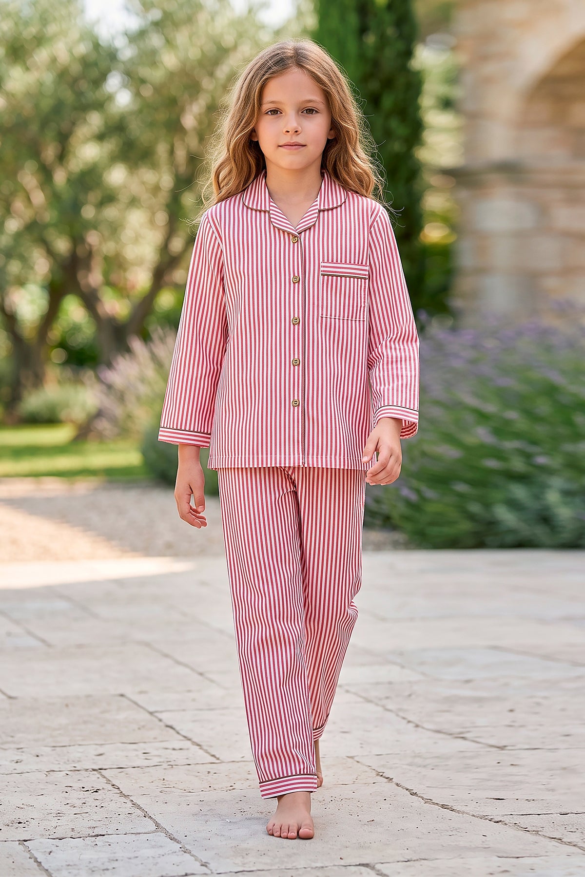 Classic Red Stripes Pyjama Set