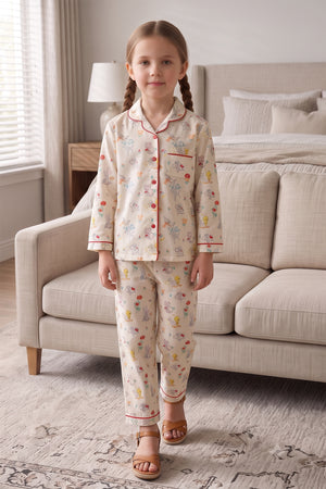 Cute Character Print Pyjama Set