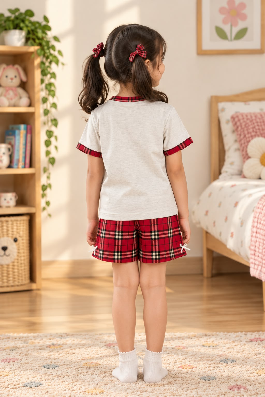 Little Miss Tartan Shorts Set