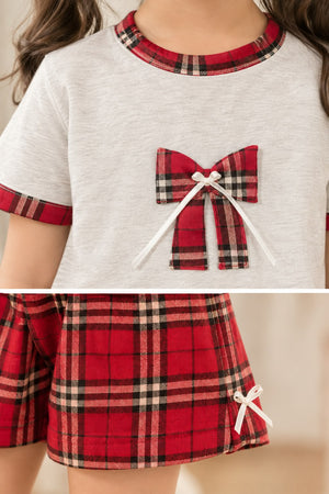 Little Miss Tartan Shorts Set