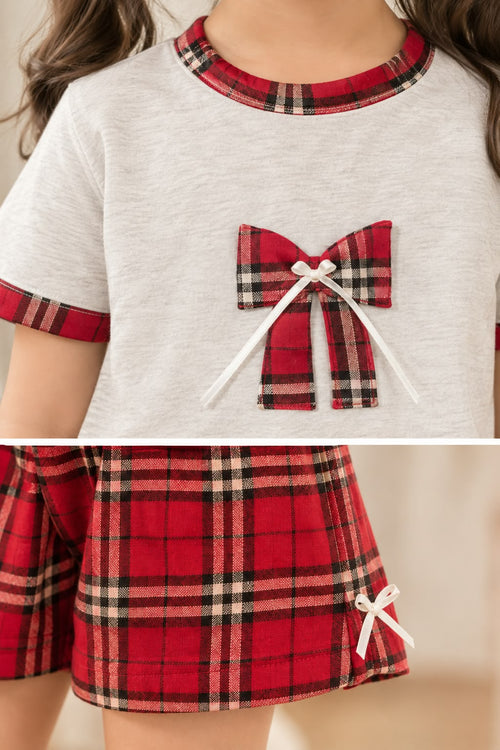 Little Miss Tartan Shorts Set