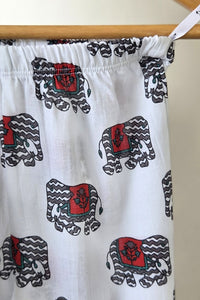 Blockprint Parade Mul Kurta Pyjama Set Girls / Boys