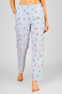 Blue Serendipity Stripes Pyjama Set For Women 8