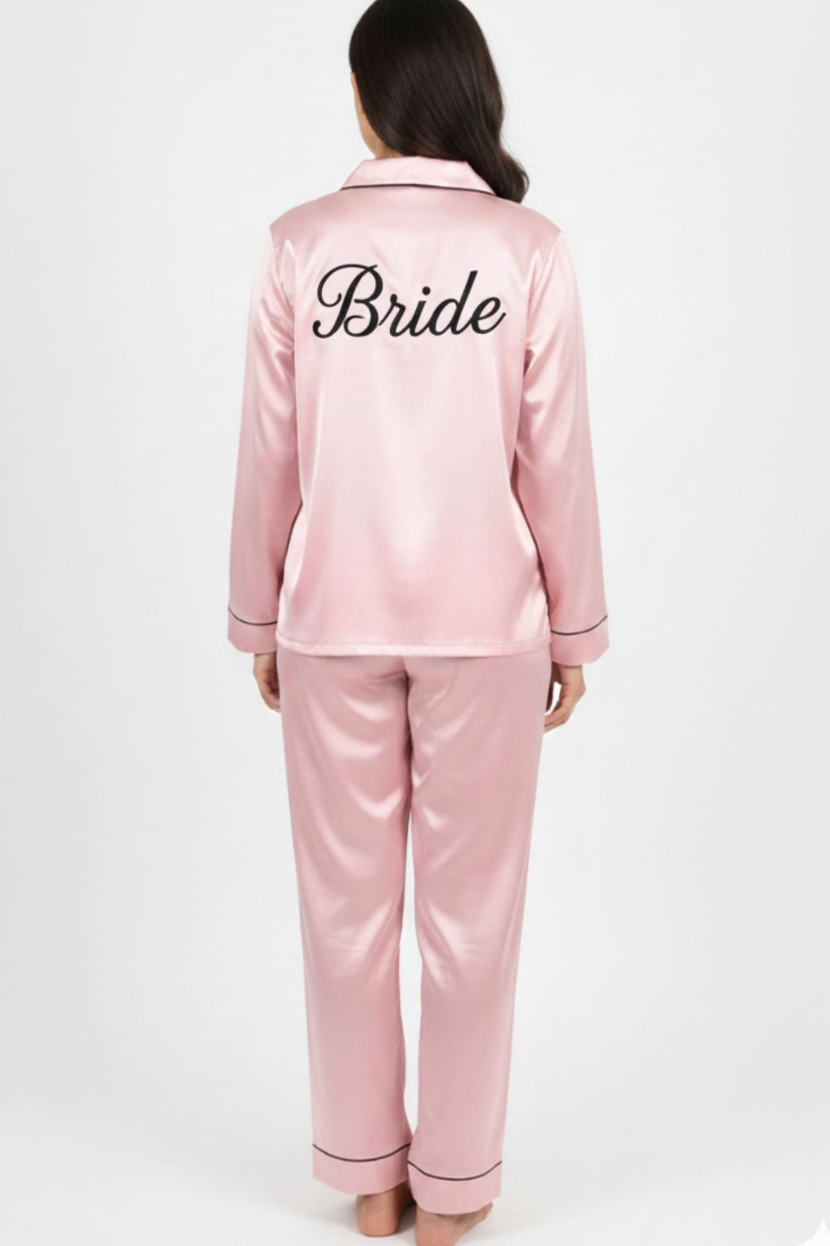 Blush Pink Satin Pyjama Set