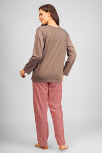 Brown Make A Wish Pyjama Set For Women 5