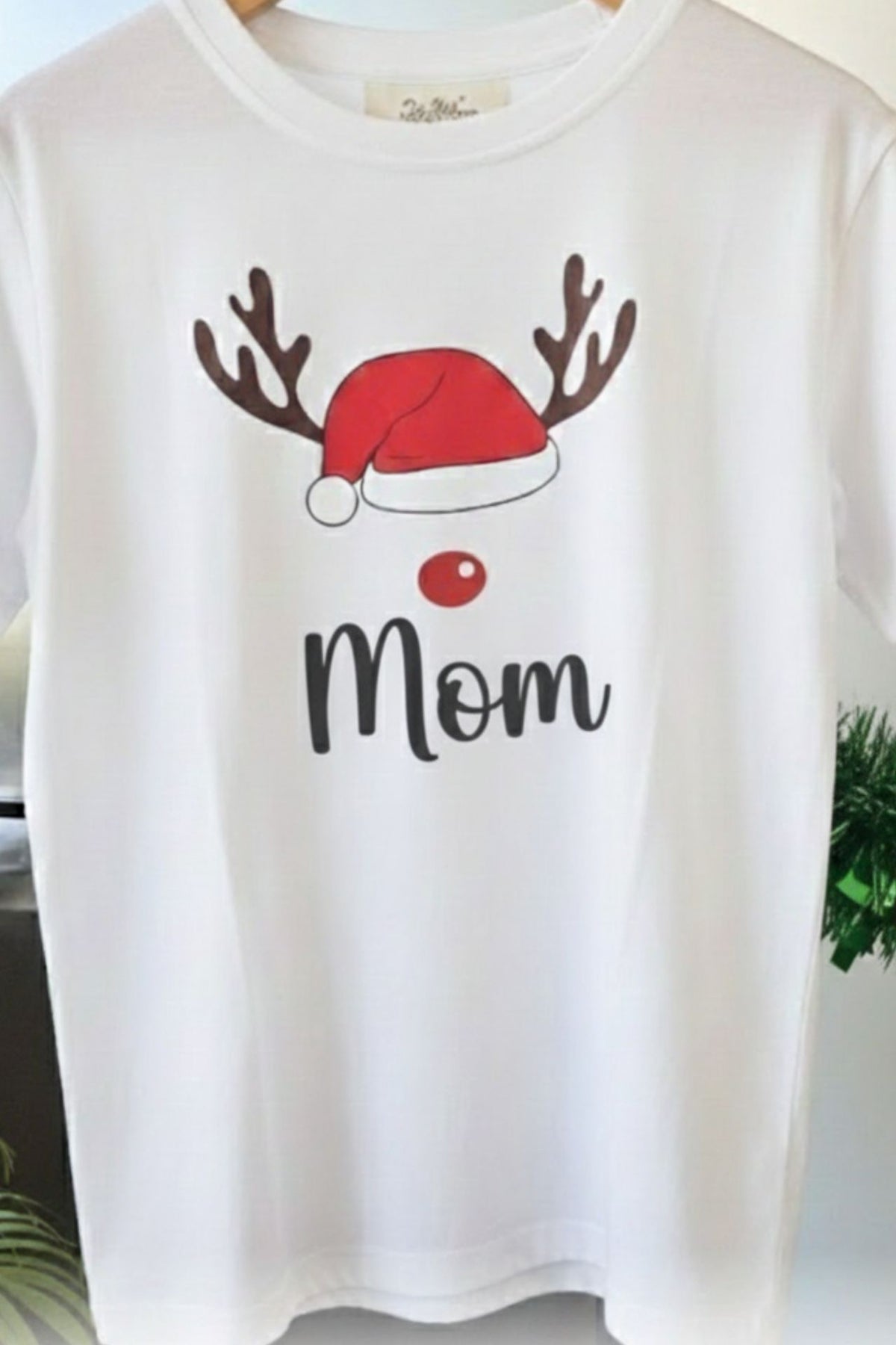 Personalised Christmas White T-Shirt (Women)