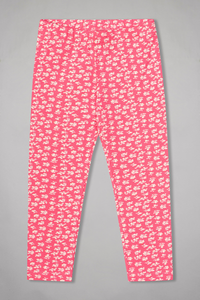 Cream Dreamsicle Blooms Legging Set For Girls  5