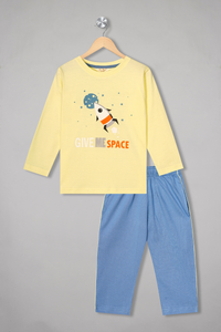 Give Me Space Full Sleeves Pyjama Set For Boys 1