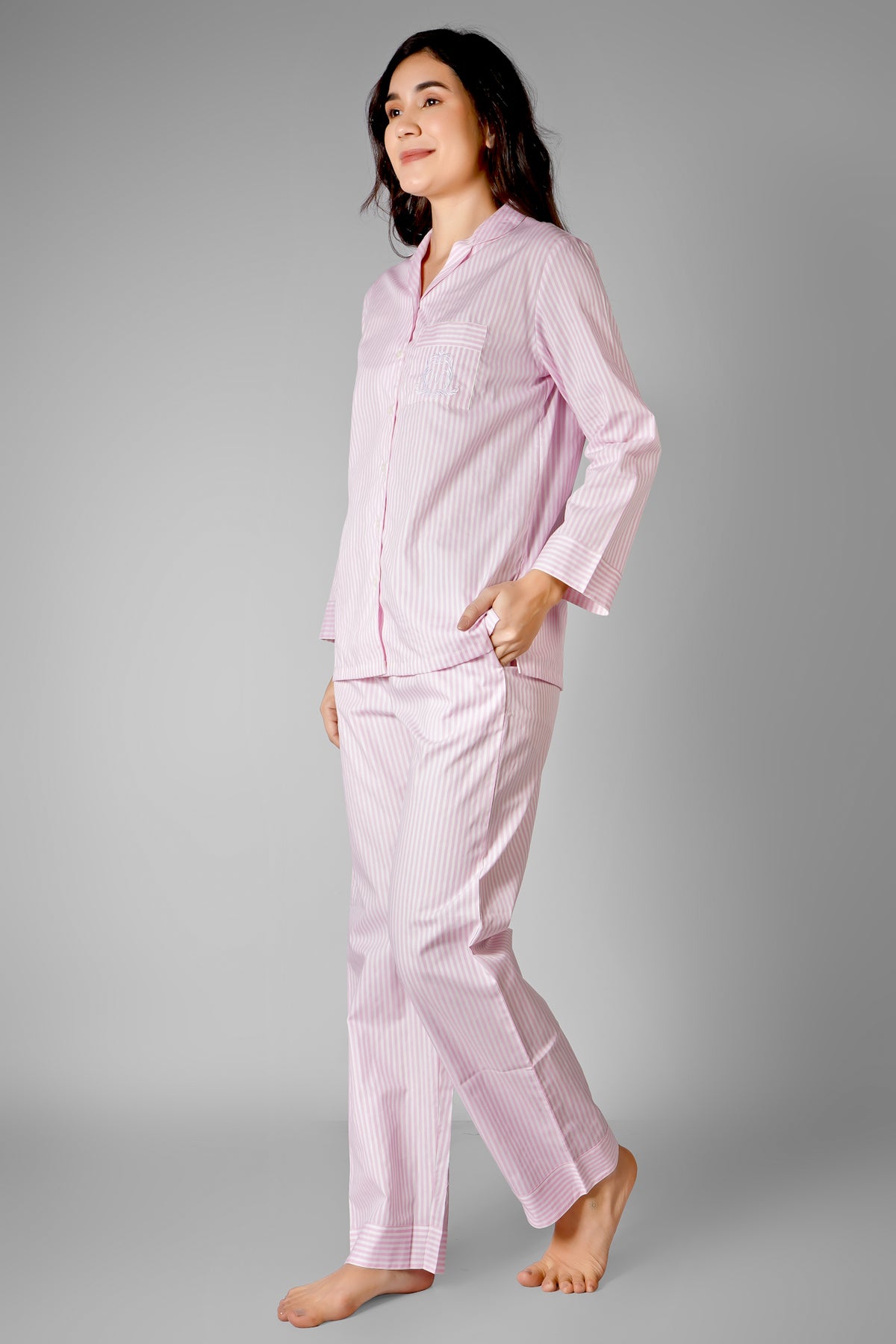 Candy Pink Stripes Pyjama Set