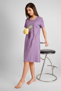 Purple Keep The Ocean Clean  Nightdress