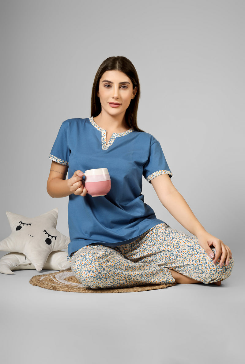 Blue Floral Whispers Pj St