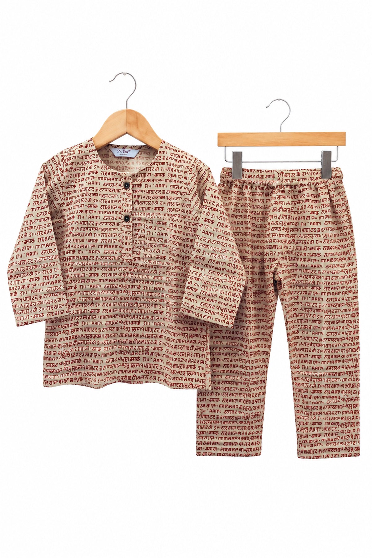 Orange Shlokas Kurta Pyjama Set