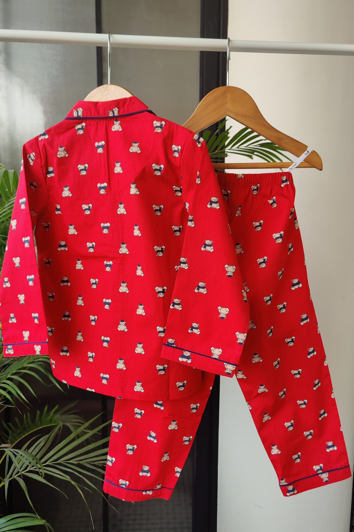 Luxe Bear Red Pyjama Set (Girl)