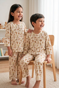Fresh Mushrooms Kurta Pyjama Set