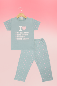 I Love Cell Phone Pyjama Set