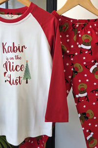 Santa's Nice List Reindeer Pyjama Set (Boy)