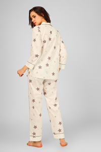 Off White Nebula Night Pyjama Set For Women 7