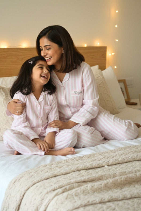 Pink Whisper Stripe Pajama Set