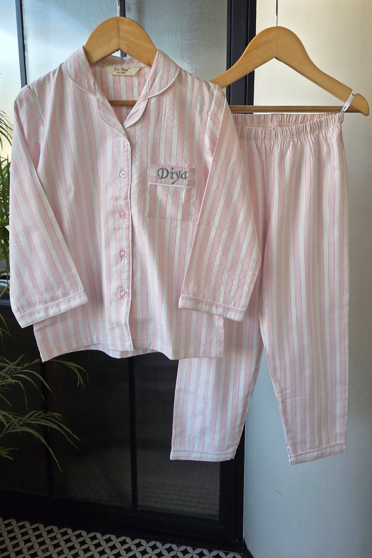 Pink Whisper Stripe Pajama Set