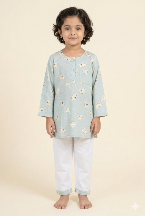 Rainbow Hugs Kurta Pyjama Set Girls/Boys